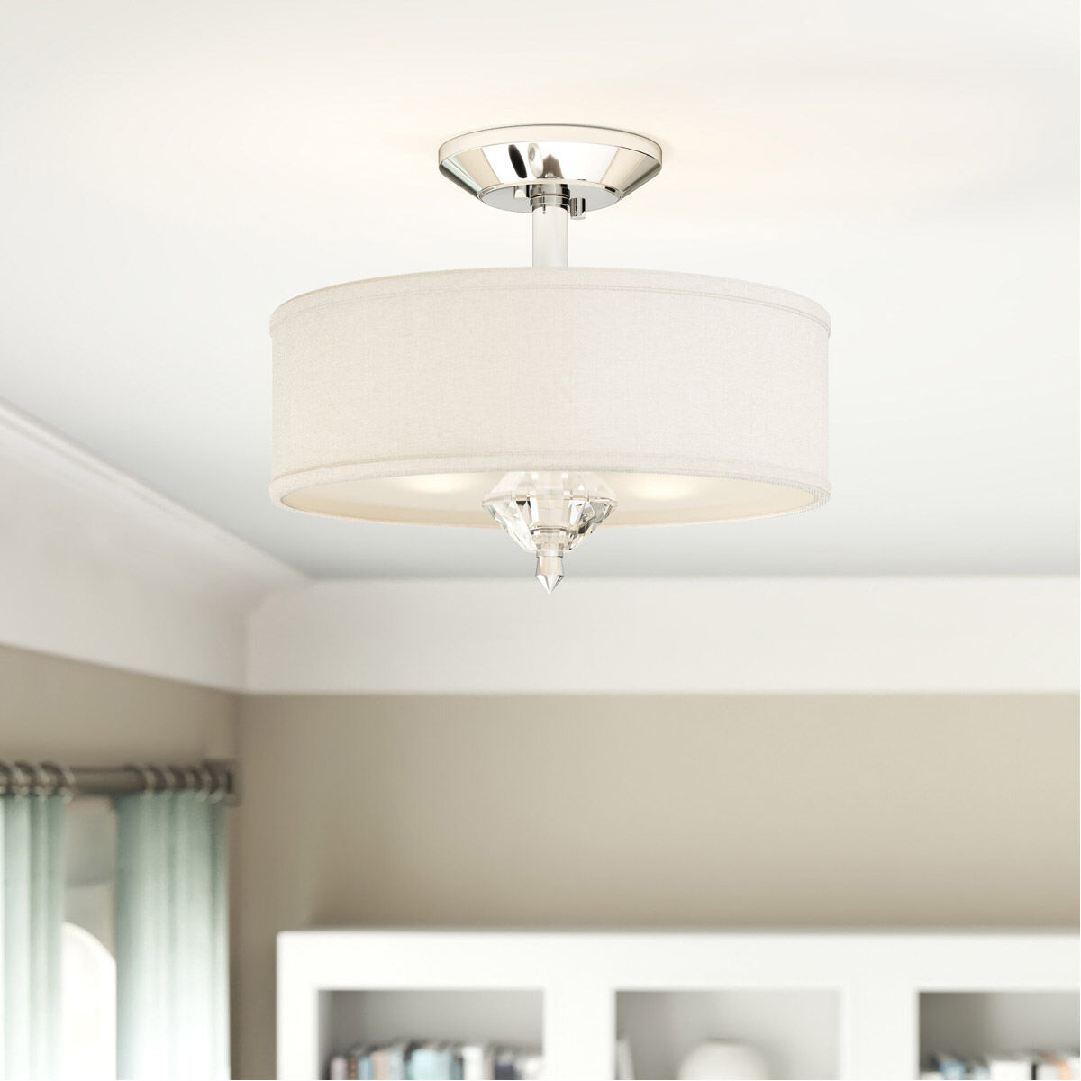 Designers Fountain 84211 CH Palatial Semi Flush Mount Light in Chrome